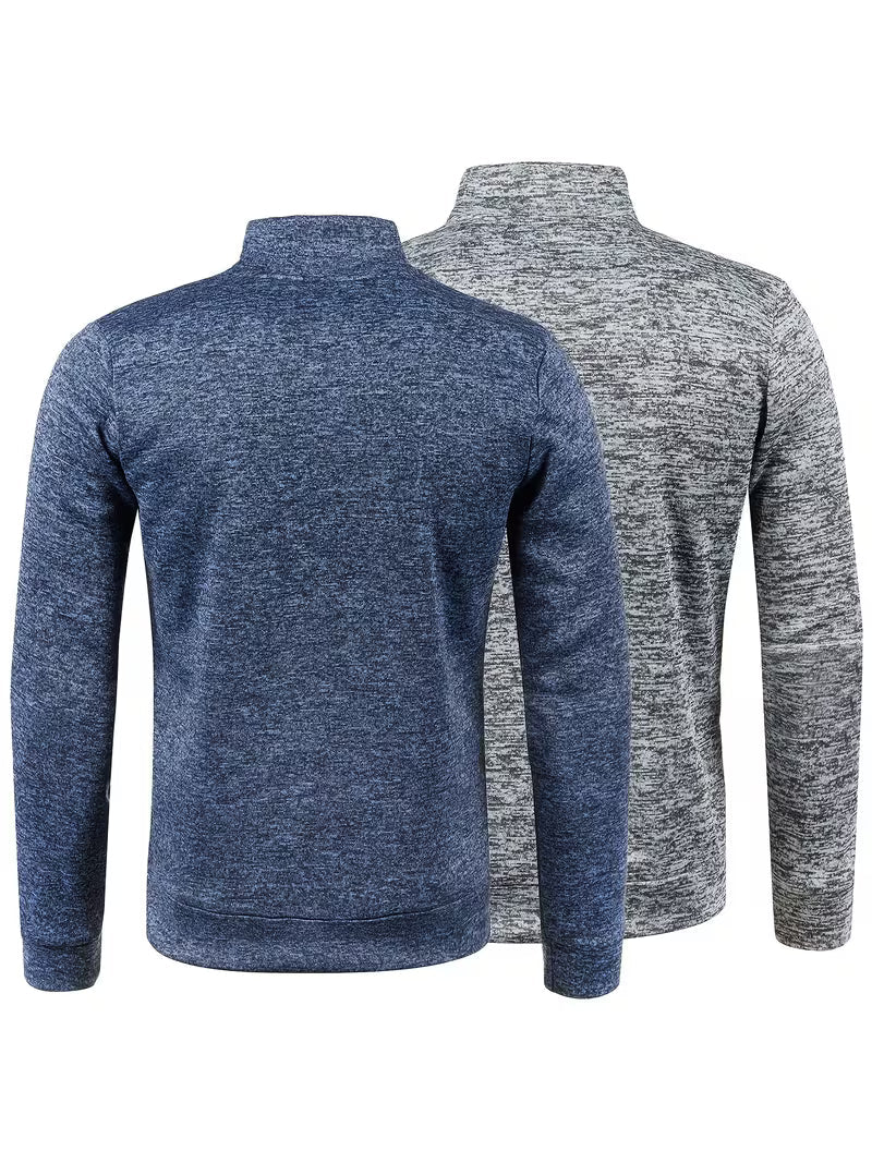 Jaqueta de Moletom Masculina de Outono e Inverno com Zíper Lemartine