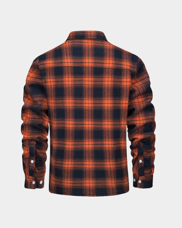 Jaqueta Masculina Xadrez Casual Forrada com Lã Lemartine