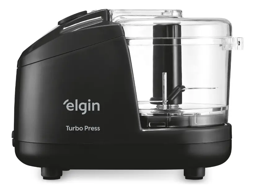 Mini Processador Elgin Turbo Press 400 mL Preto Para Cozinha