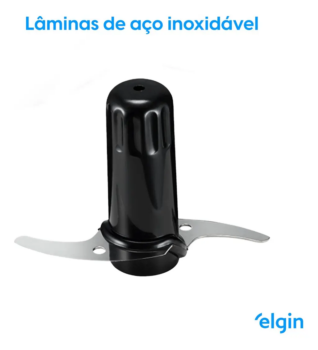 Mini Processador Elgin Turbo Press 400 mL Preto Para Cozinha