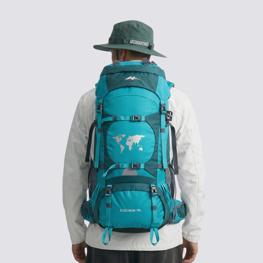 Mochila de Trilha Topsky 70L com Ajuste de Altura + Capa de Chuva | Lemartine