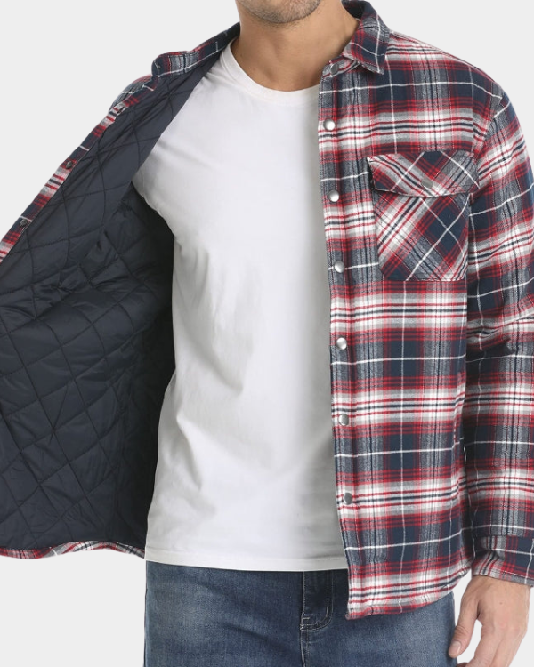 Jaqueta Masculina Xadrez Casual Forrada Lemartine