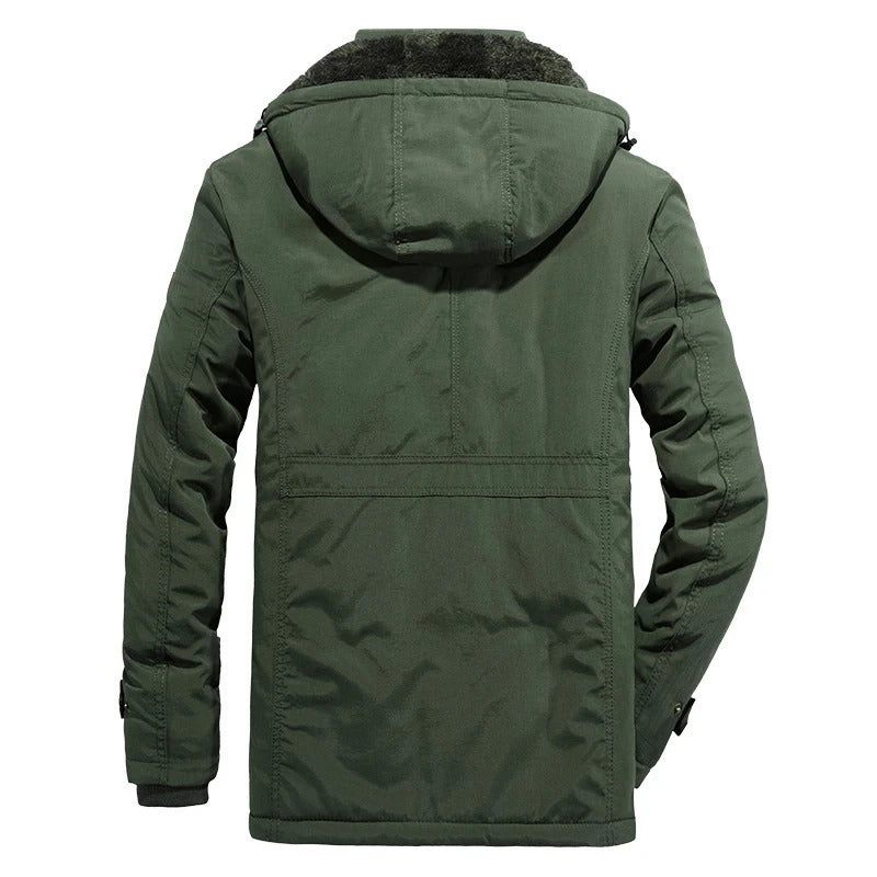 Jaqueta Masculina de Inverno com Capuz Forrada com Lã Lemartine