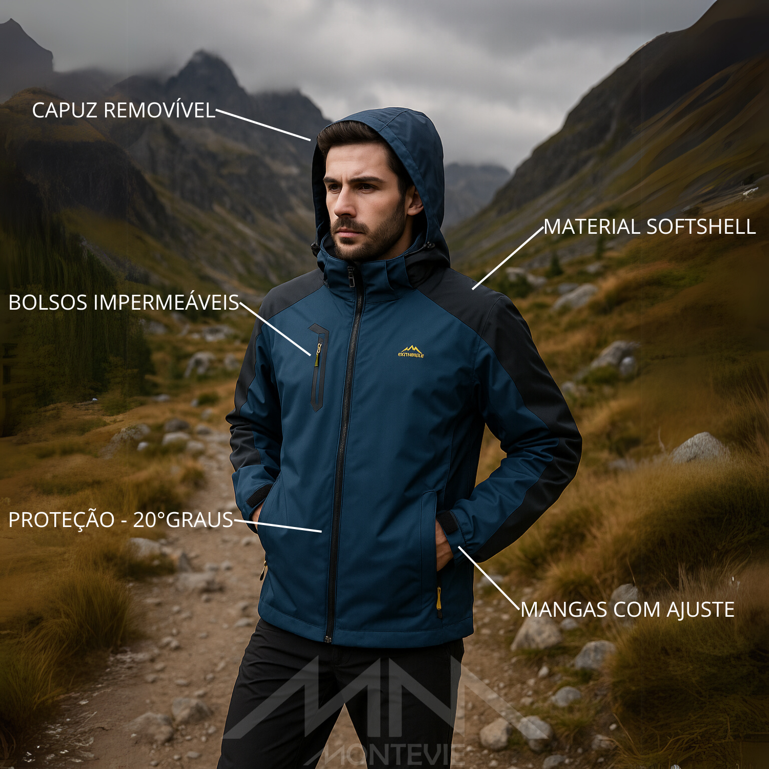 Jaqueta Masculina Impermeável 20.000mm Lemartine