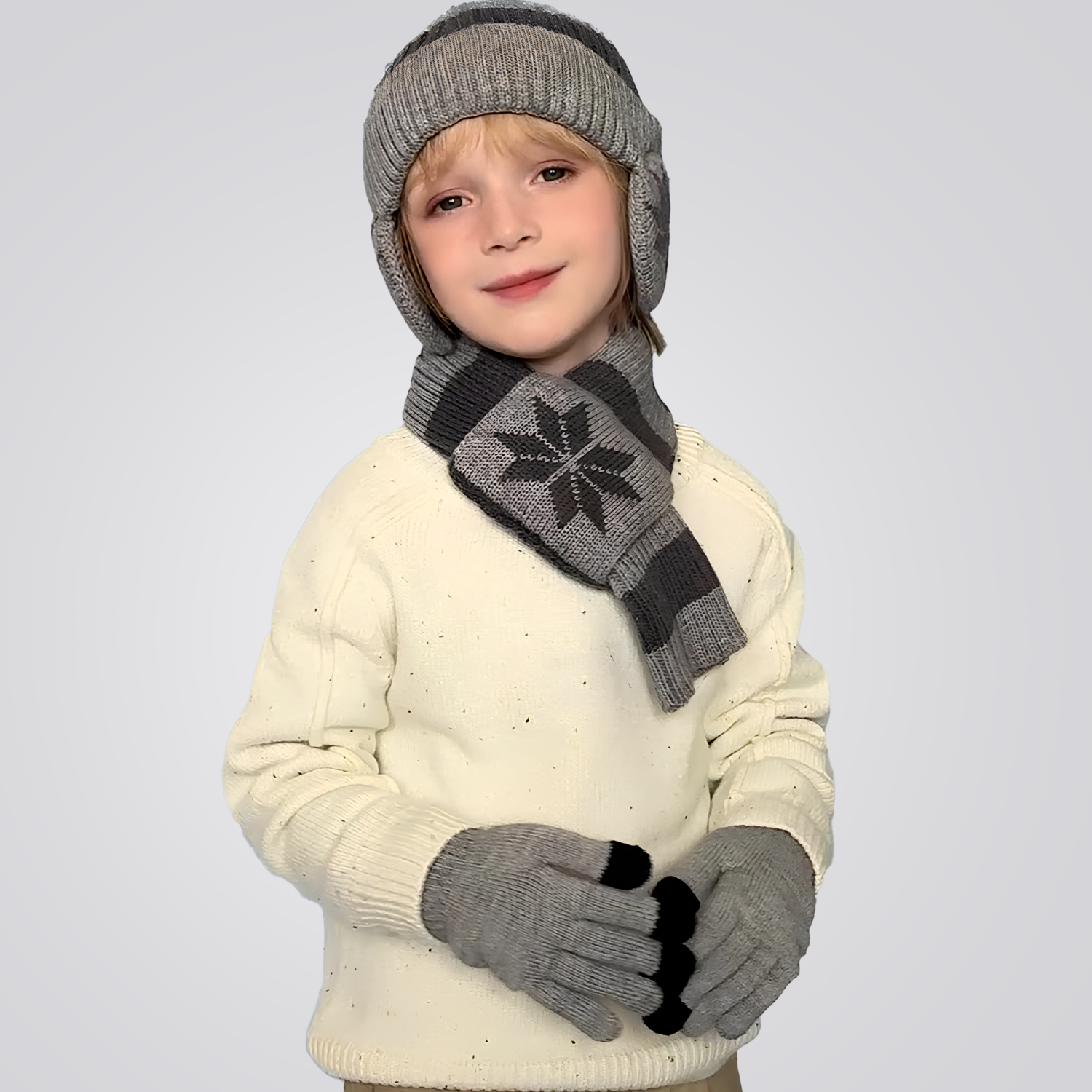 Kit Infantil de Inverno Snow Gorro, Cachecol e Luvas Montevie