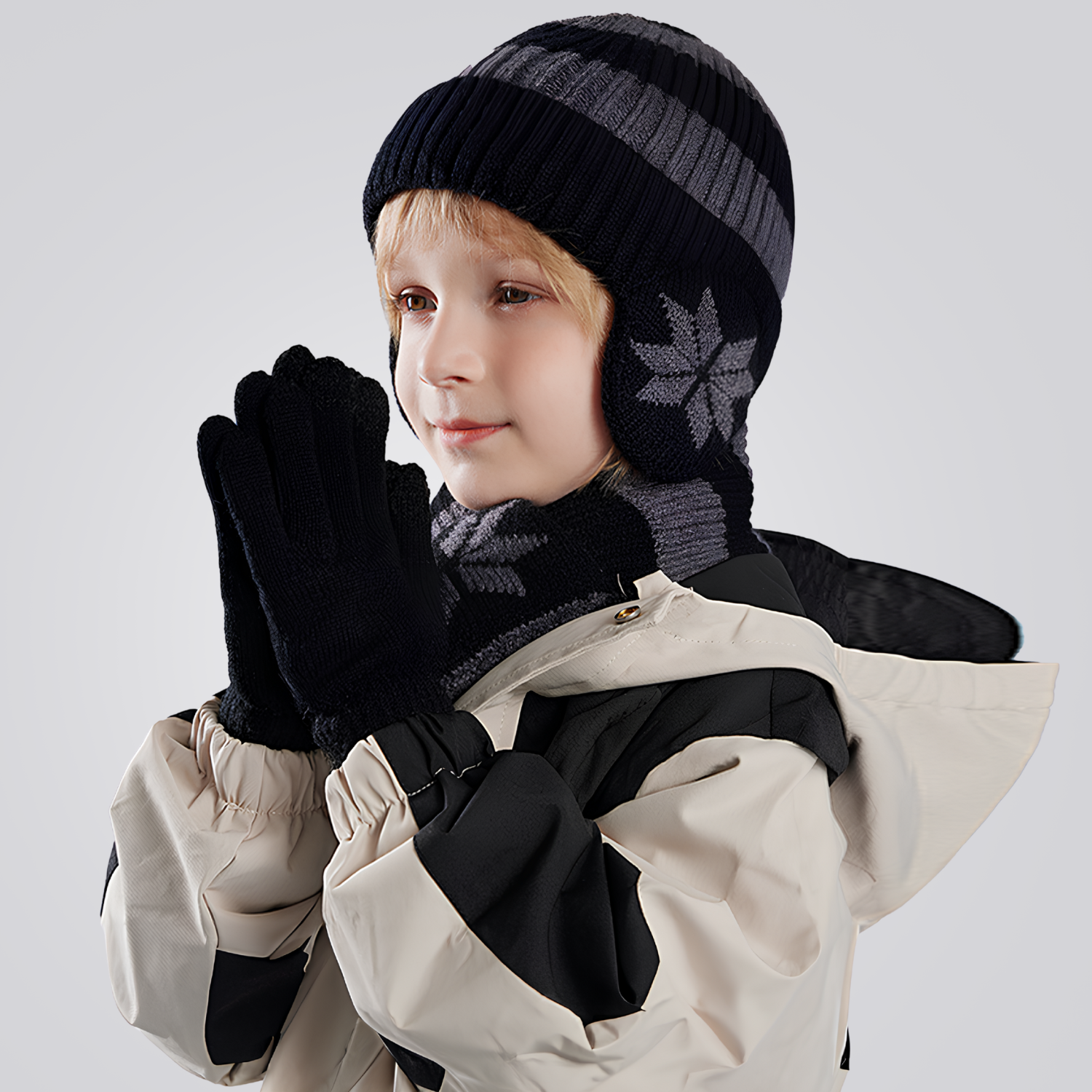 Kit Infantil de Inverno Snow Gorro, Cachecol e Luvas Montevie