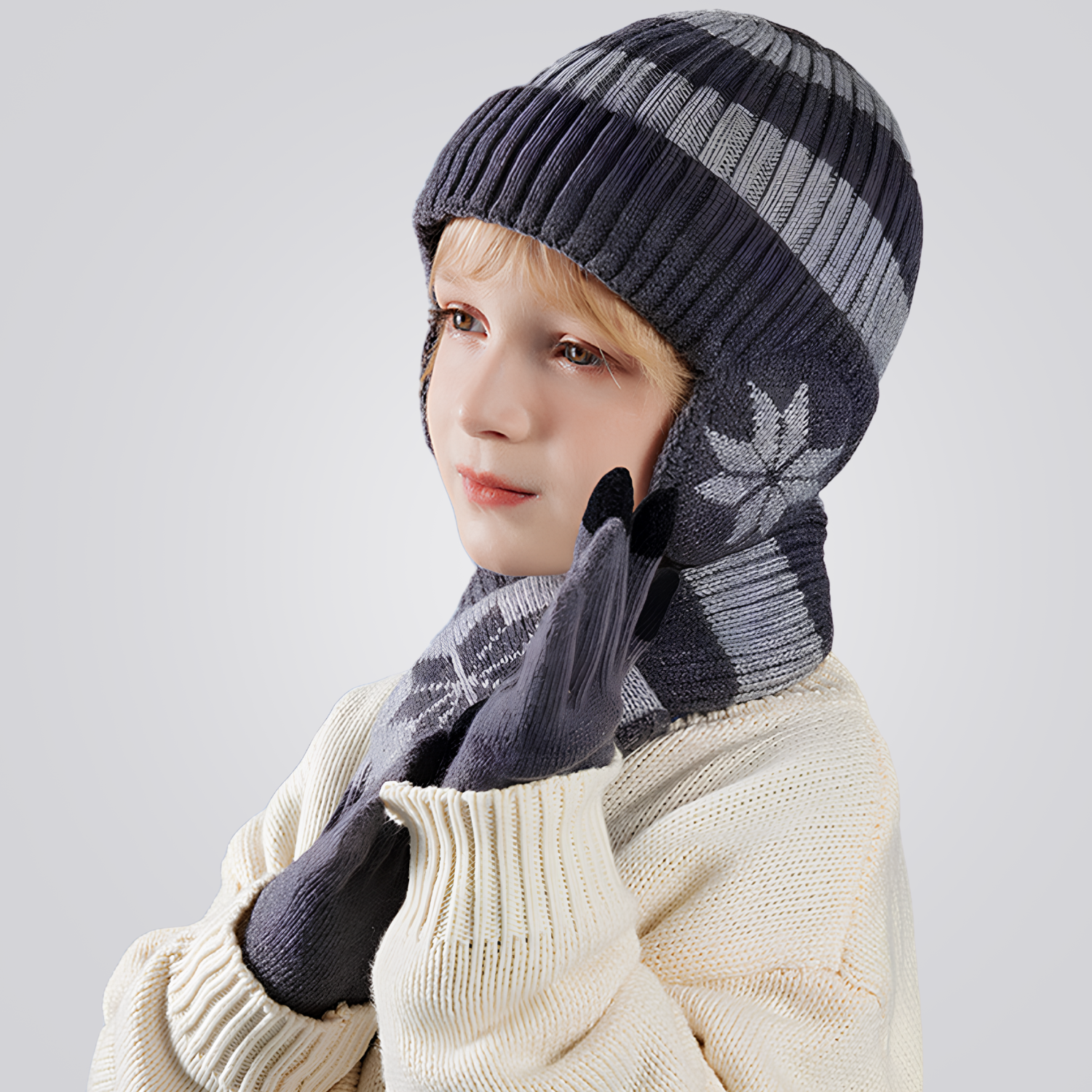 Kit Infantil de Inverno Snow Gorro, Cachecol e Luvas Montevie