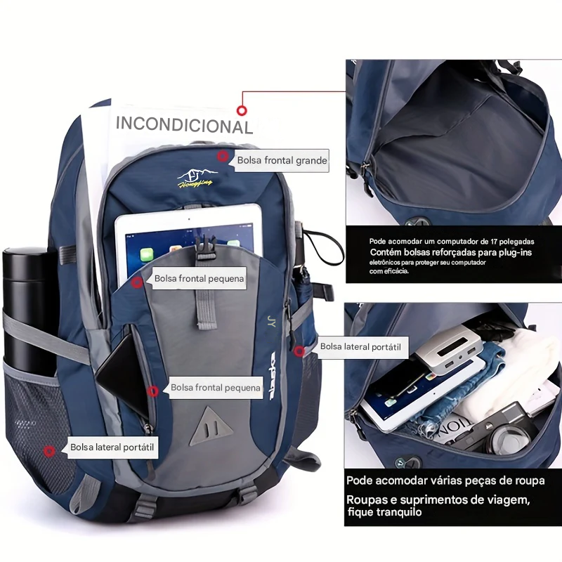Mochila de Caminhada 40L Leve e Resistente | Lemartine