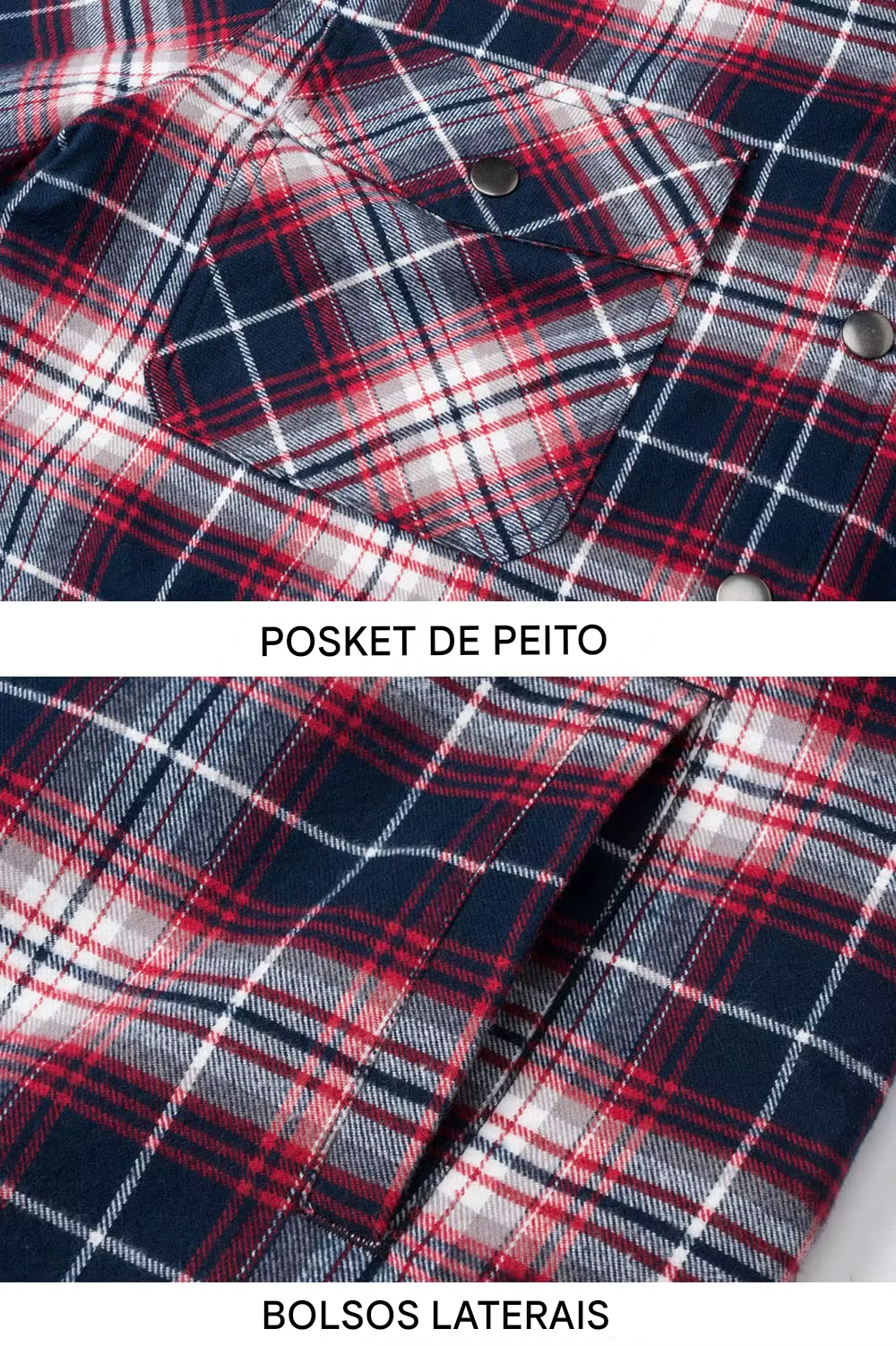 Jaqueta Masculina Xadrez Casual Forrada Lemartine